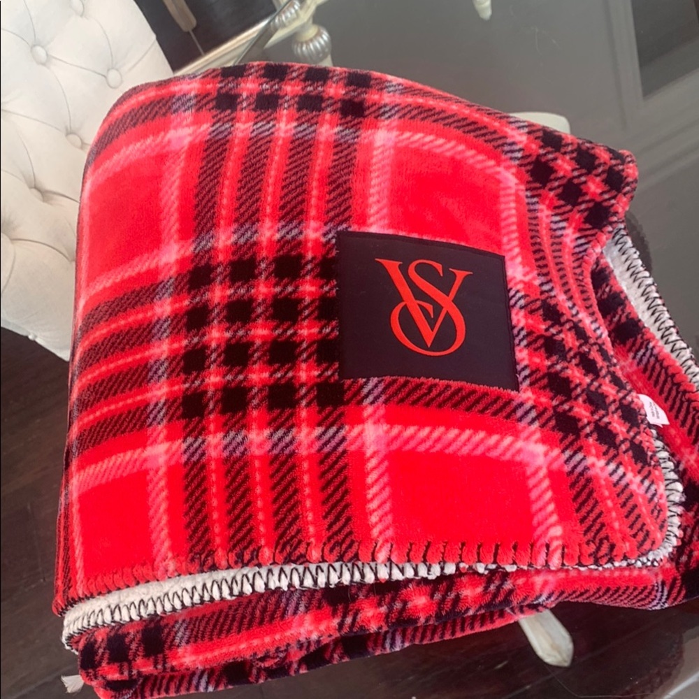 Victoria's Secret Red Plaid Blanket